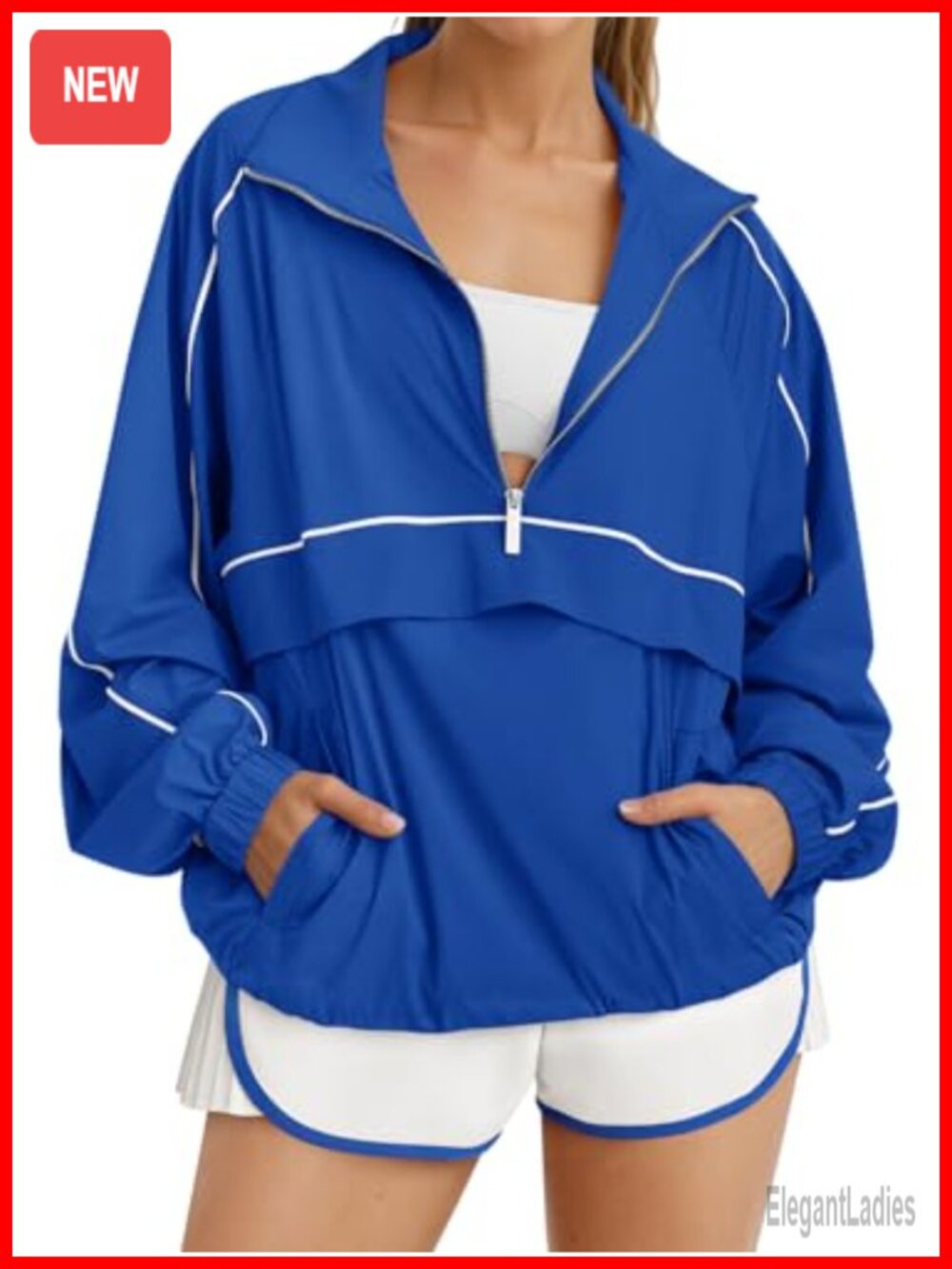 Quarter Zip Pullover UPF 50+ Lightweight Windbreaker Running Hiking Jacket with